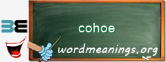 WordMeaning blackboard for cohoe